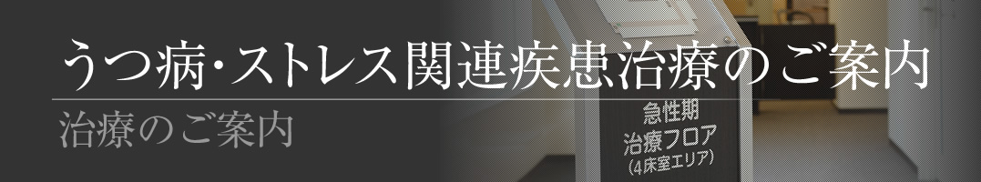 うつ病・ストレス関連 疾患治療のご案内